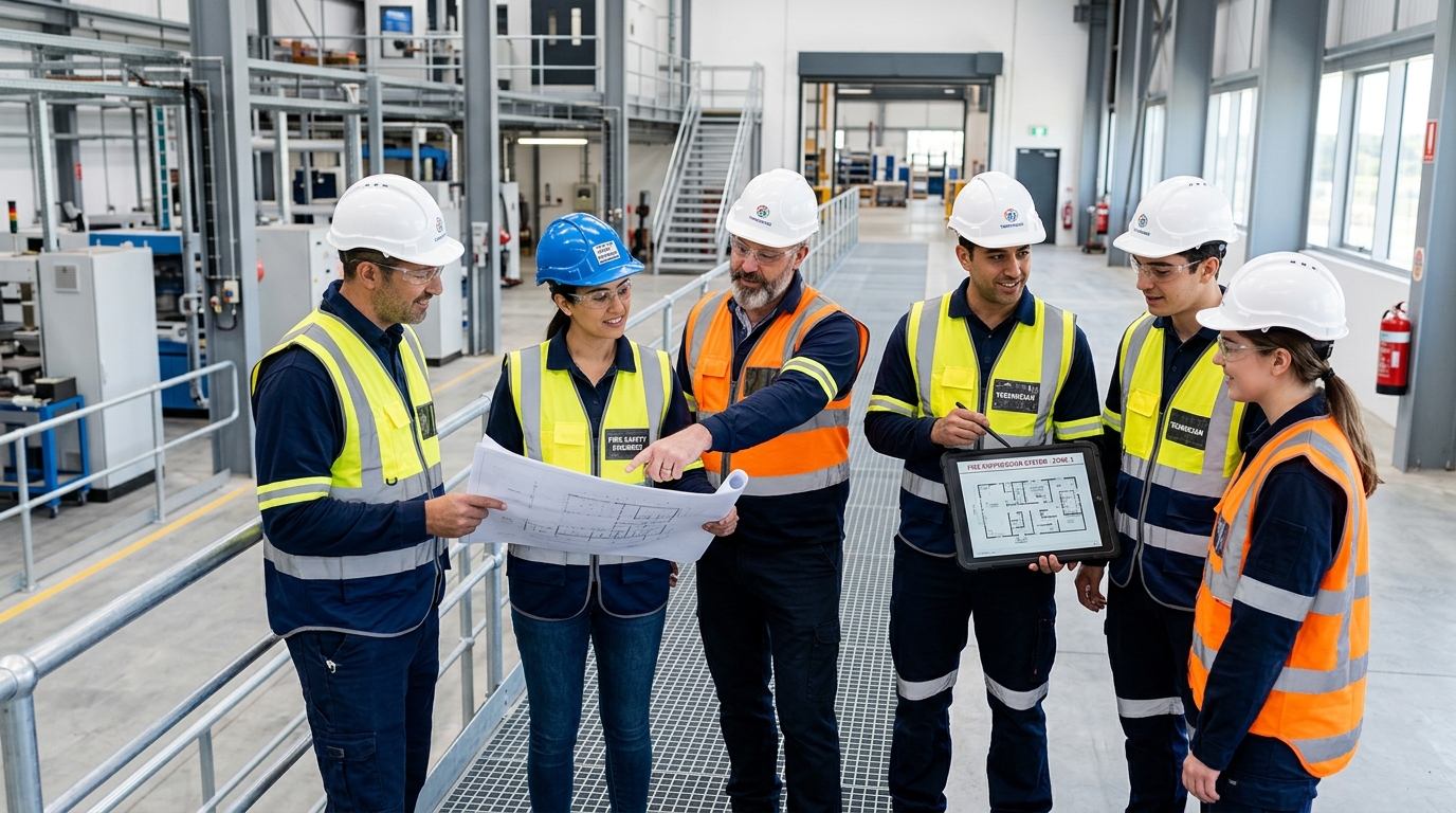 ARKAN on-site engineering team wearing safety vests